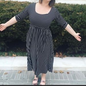 Carly Jean Los Angeles Striped Midi Dress